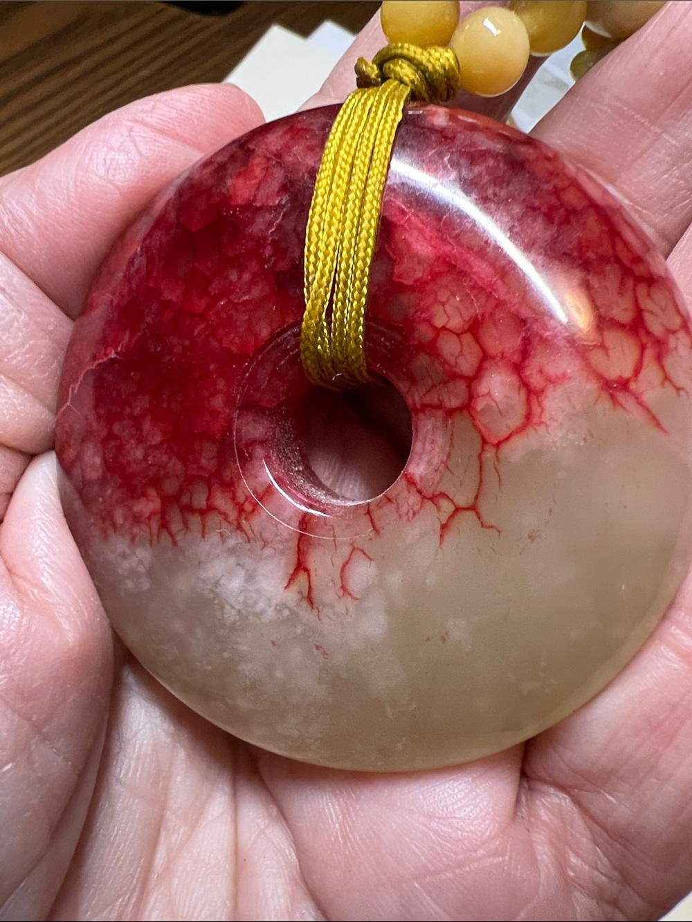 Gemstone/ Agate Bi Disk Necklace